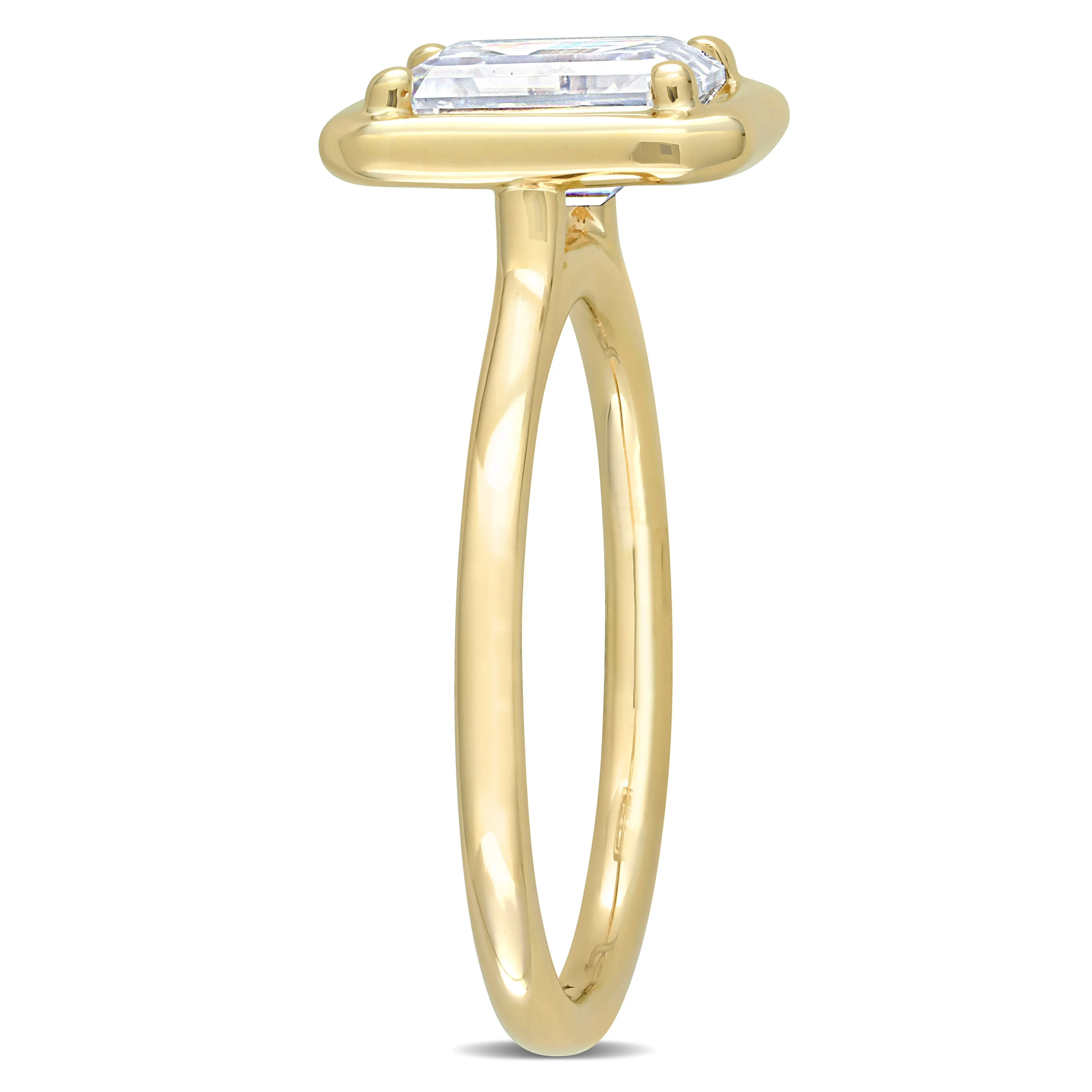 1 3/4 CT TGW Created Moissanite Fashion Ring 10k Yellow Gold