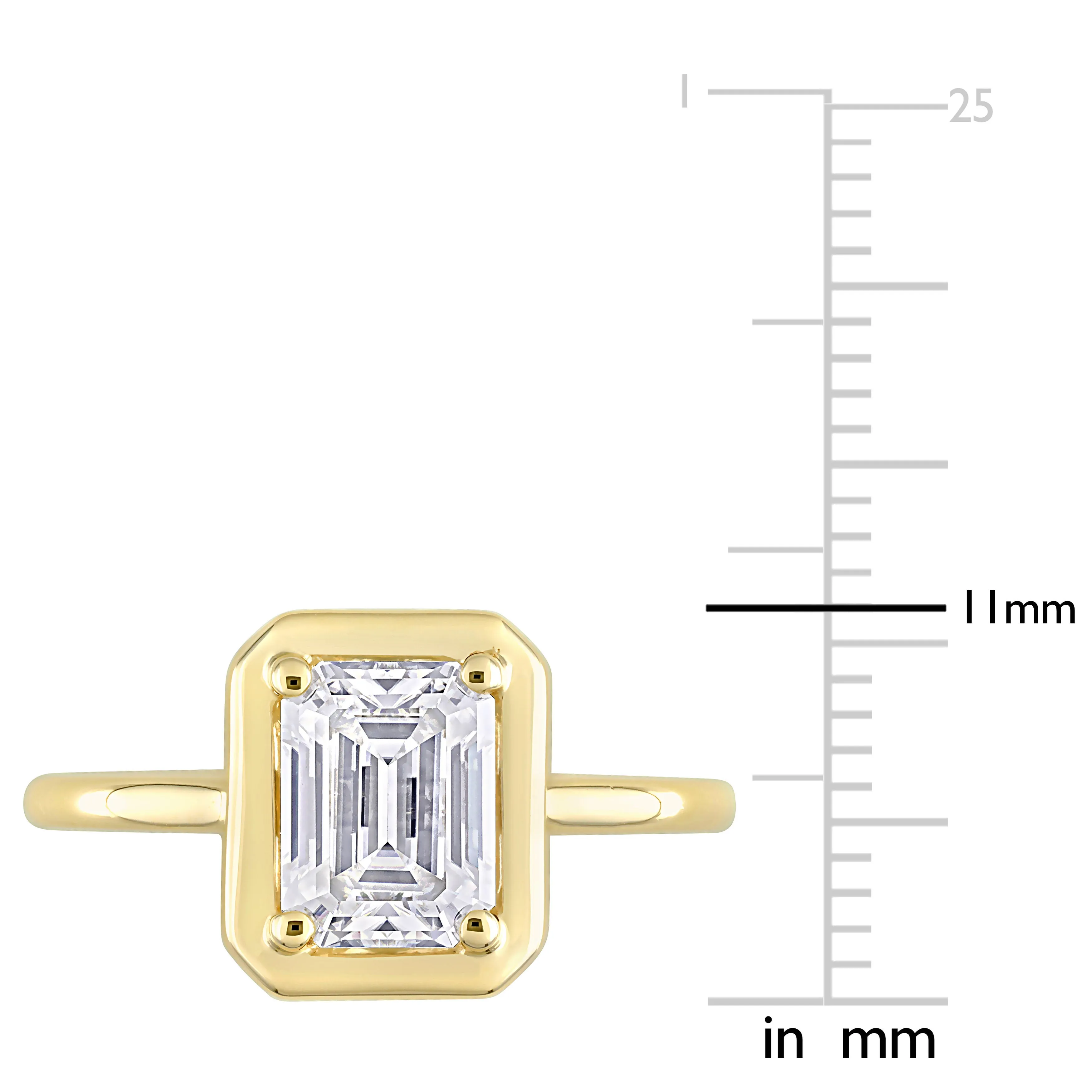 1 3/4 CT TGW Created Moissanite Fashion Ring 10k Yellow Gold