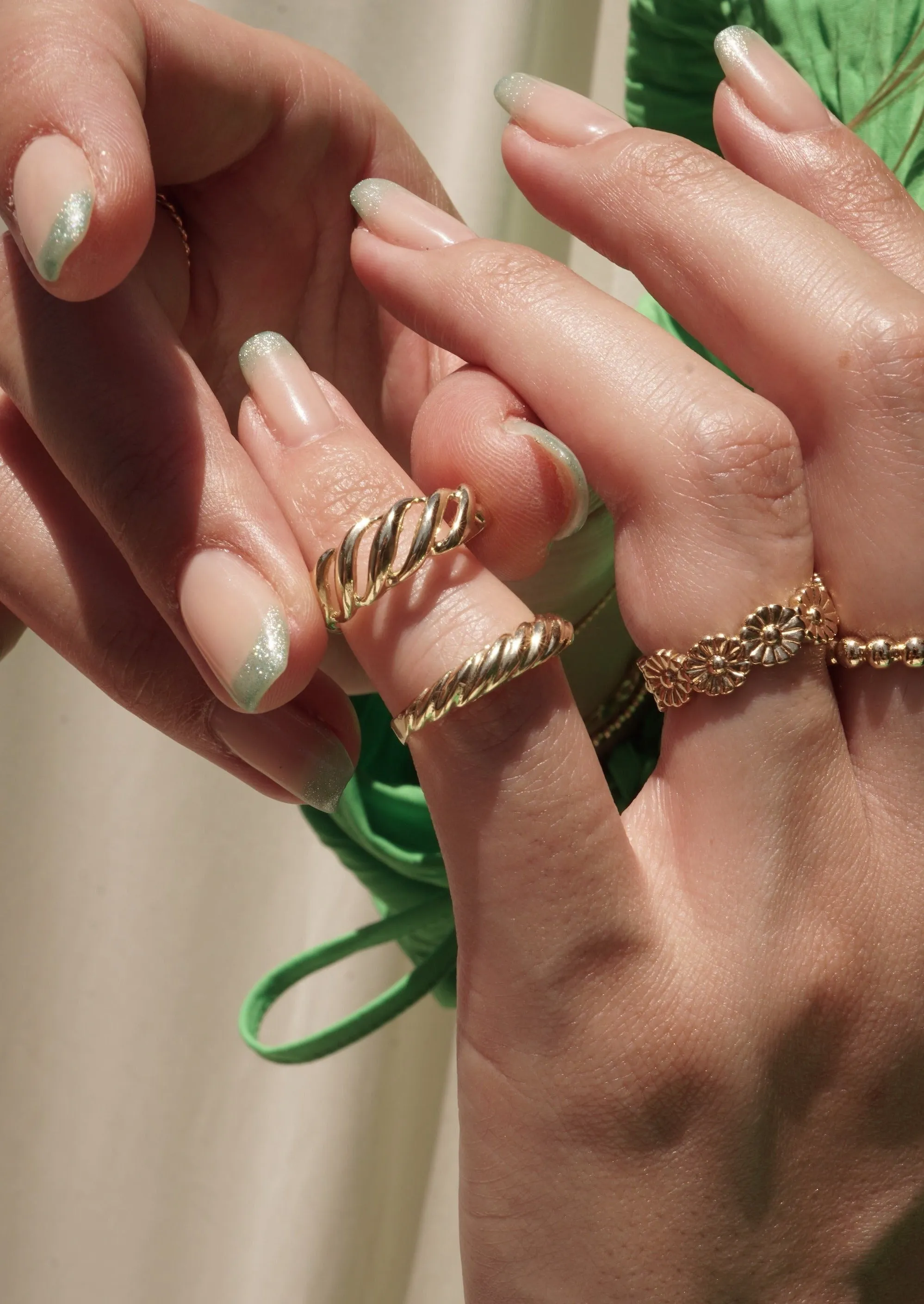 10k Gold Open Croissant Pinky Ring