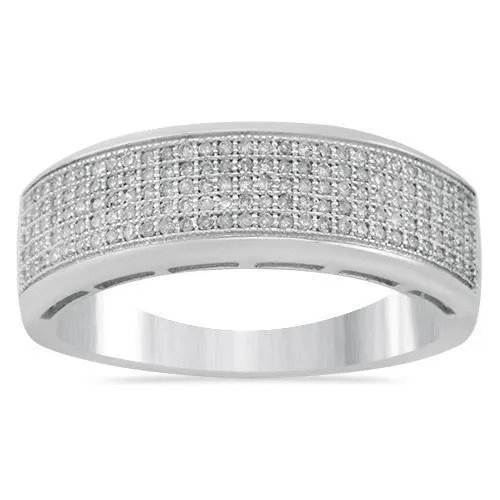 10k Yellow Gold Diamond Wedding Band Ring 0.40 Ctw