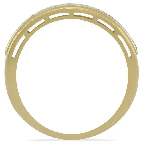 10k Yellow Gold Diamond Wedding Band Ring 0.40 Ctw