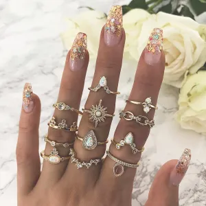 12 Pcs/set Bohemian Vintage Ring Set