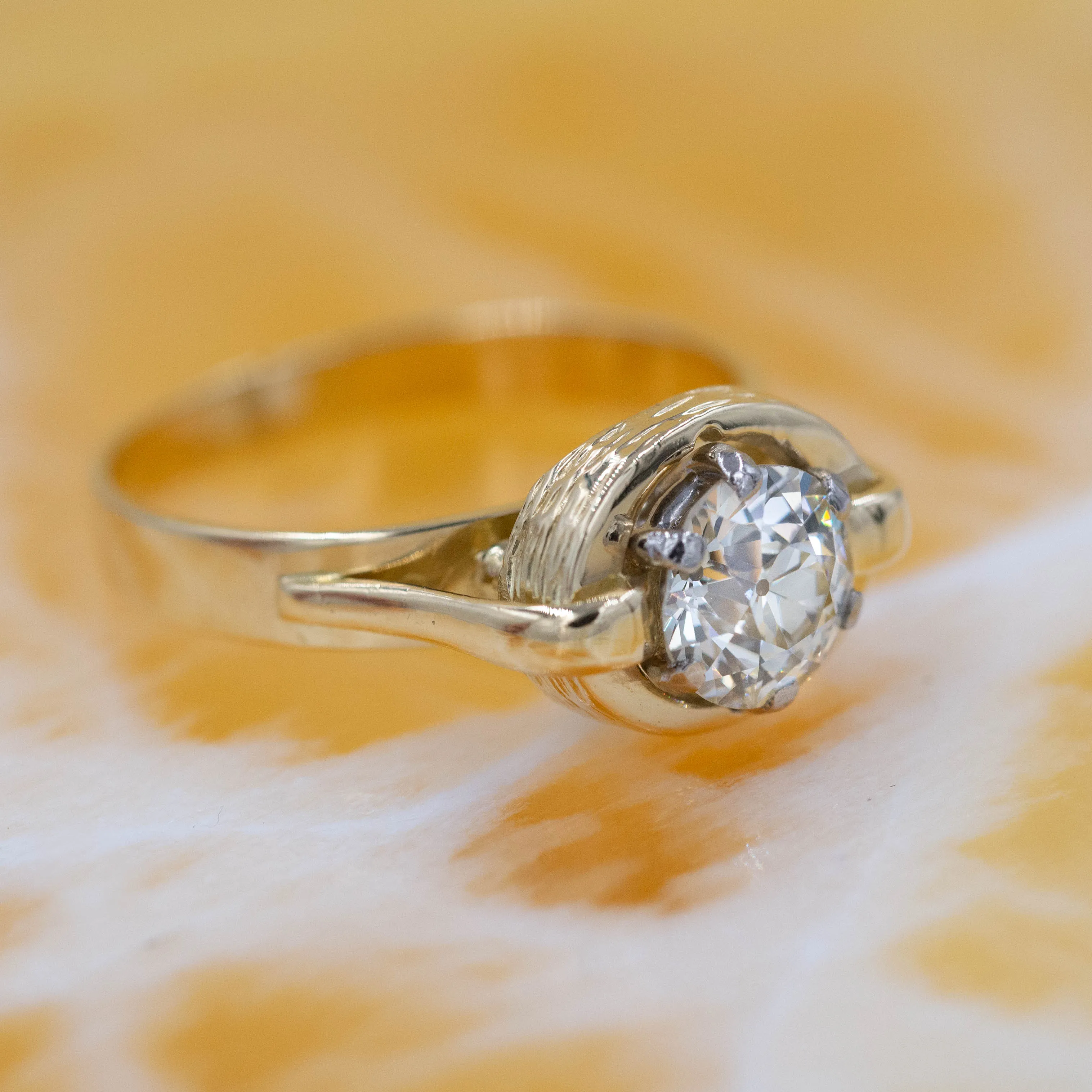 1.21 Carat Old European Diamond Ring c. 1980s