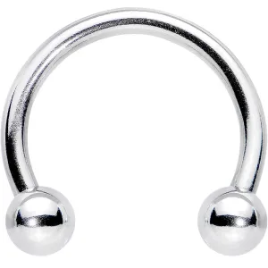 14 Gauge 1/2" Stainless Steel 4mm Ball Horseshoe Circular Barbell
