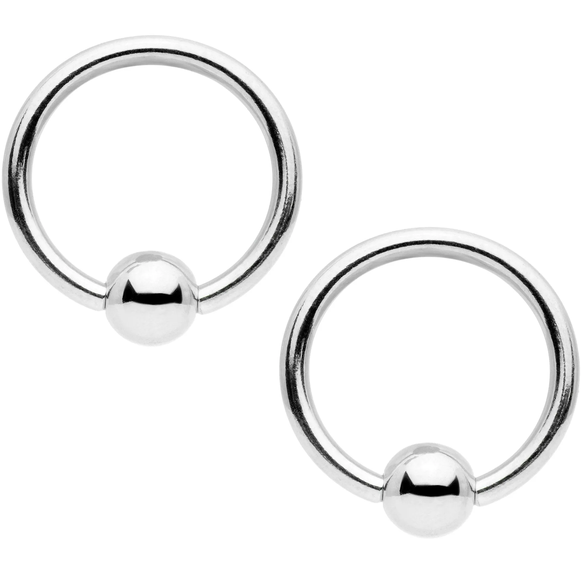 14 Gauge Clear Gem Squirrel BCR Barbell Nipple Ring Set of 4