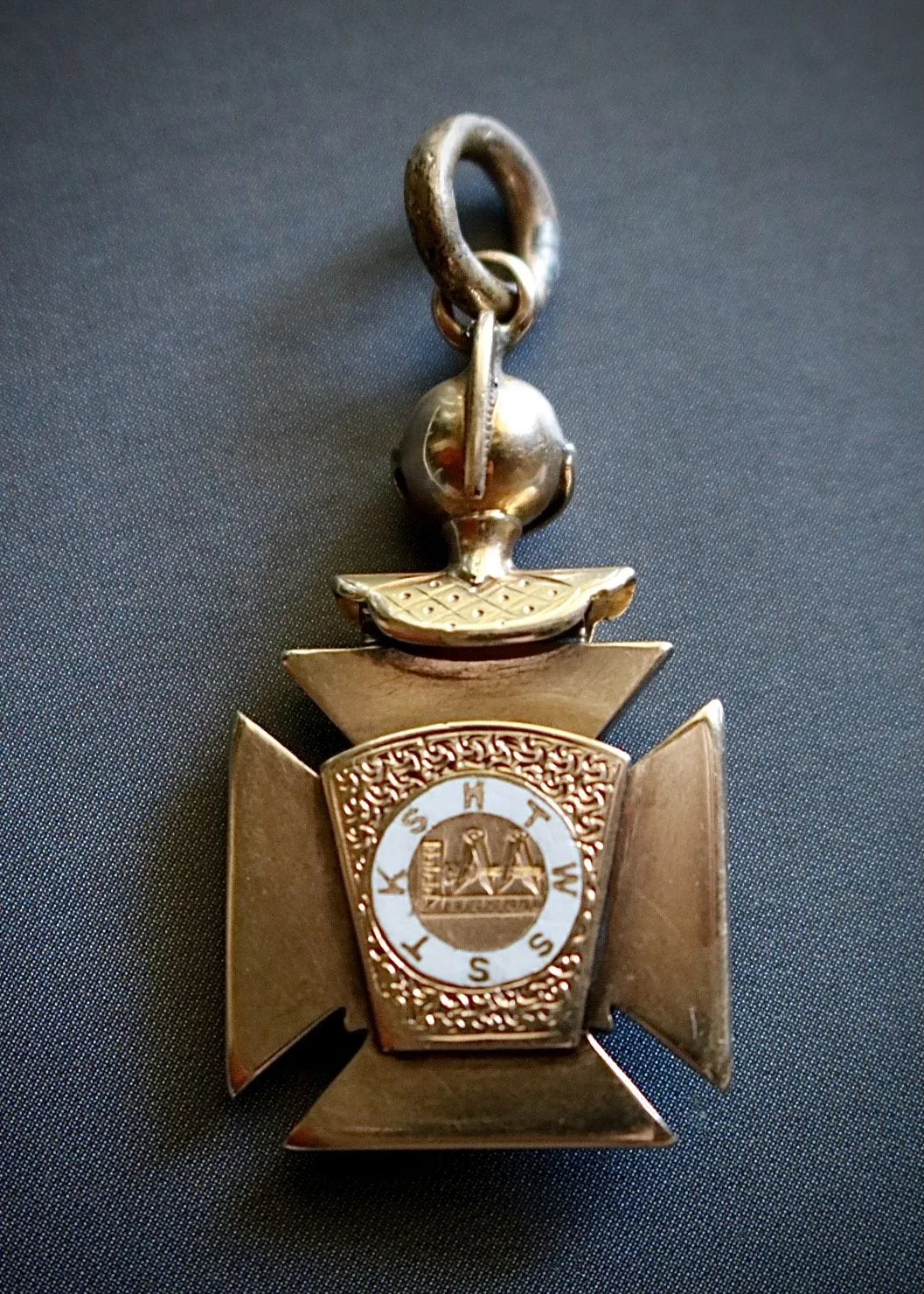 14k Masonic Knight's Templar Fob / Medal / Medallion / Pendant