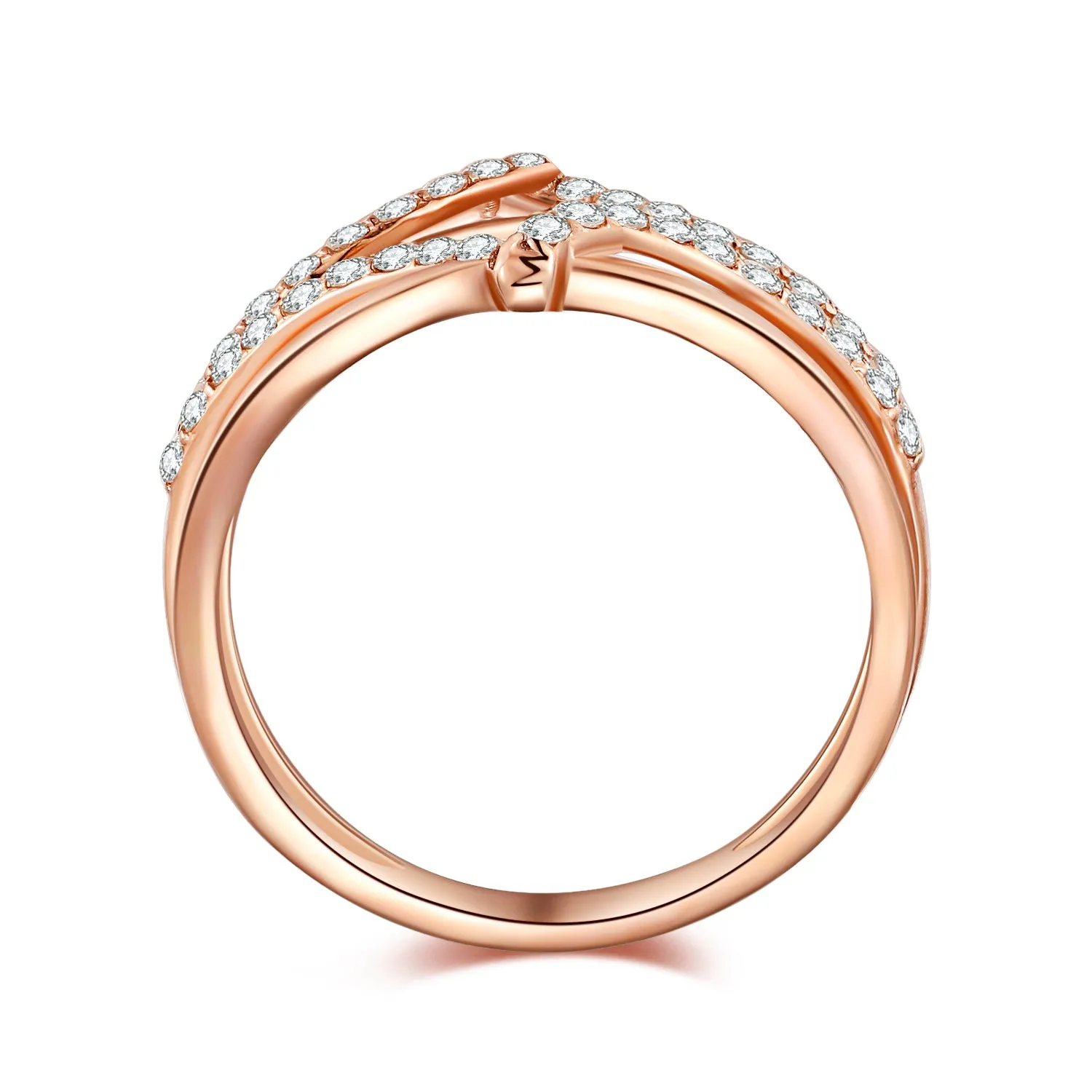 14K Solid Gold Ring Exclusively Handcrafted 0.429 Carat Natural Diamond (H-F Color, VS1-VS2 Clarity)
