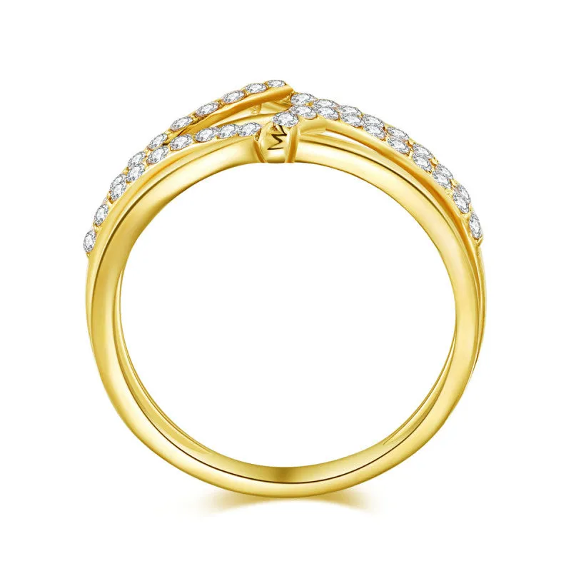 14K Solid Gold Ring Exclusively Handcrafted 0.429 Carat Natural Diamond (H-F Color, VS1-VS2 Clarity)