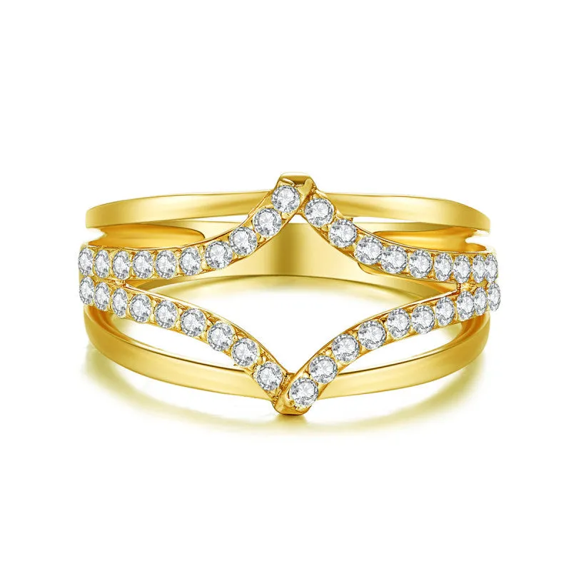 14K Solid Gold Ring Exclusively Handcrafted 0.429 Carat Natural Diamond (H-F Color, VS1-VS2 Clarity)