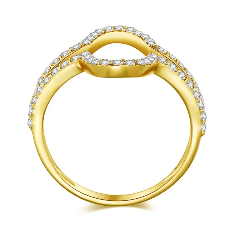 14K Solid Gold Ring Exclusively Handcrafted 0.604 Carat Natural Diamond (H-F Color, VS1-VS2 Clarity)