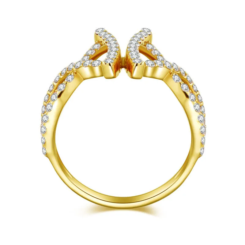 14K Solid Gold Ring Exclusively Handcrafted 0.739 Carat Natural Diamond (H-F Color, VS1-VS2 Clarity)