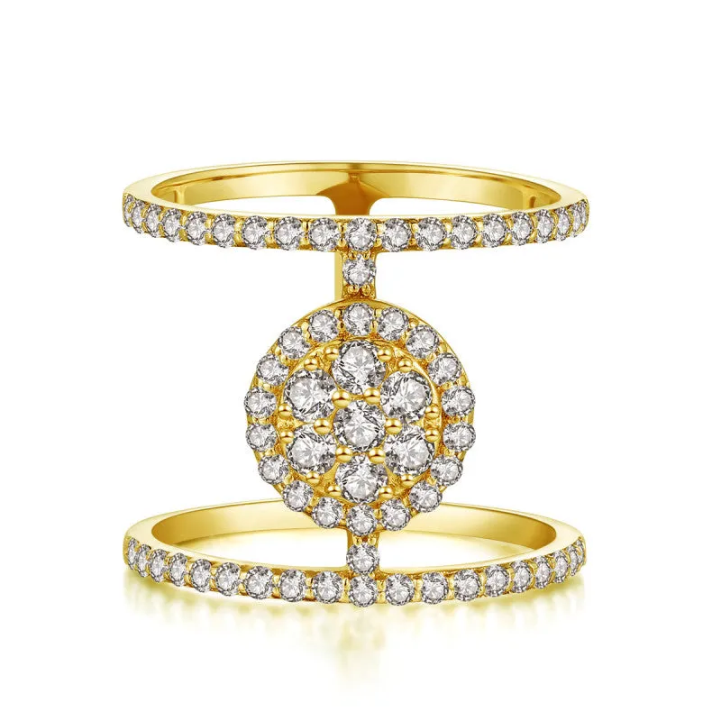 14K Solid Gold Ring Exclusively Handcrafted 0.921 Carat Natural Diamond (H-F Color, VS1-VS2 Clarity)