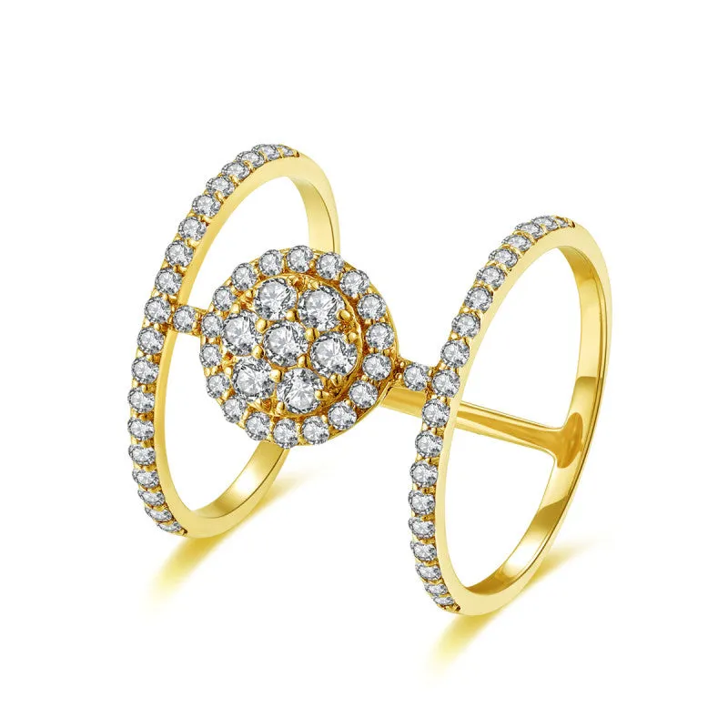 14K Solid Gold Ring Exclusively Handcrafted 0.921 Carat Natural Diamond (H-F Color, VS1-VS2 Clarity)