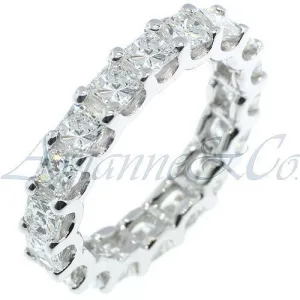 14K White Solid Gold Womens Diamond Eternity Ring Band 3.63 Ctw