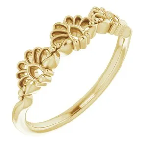 14K Yellow Vintage-Inspired Stackable Ring