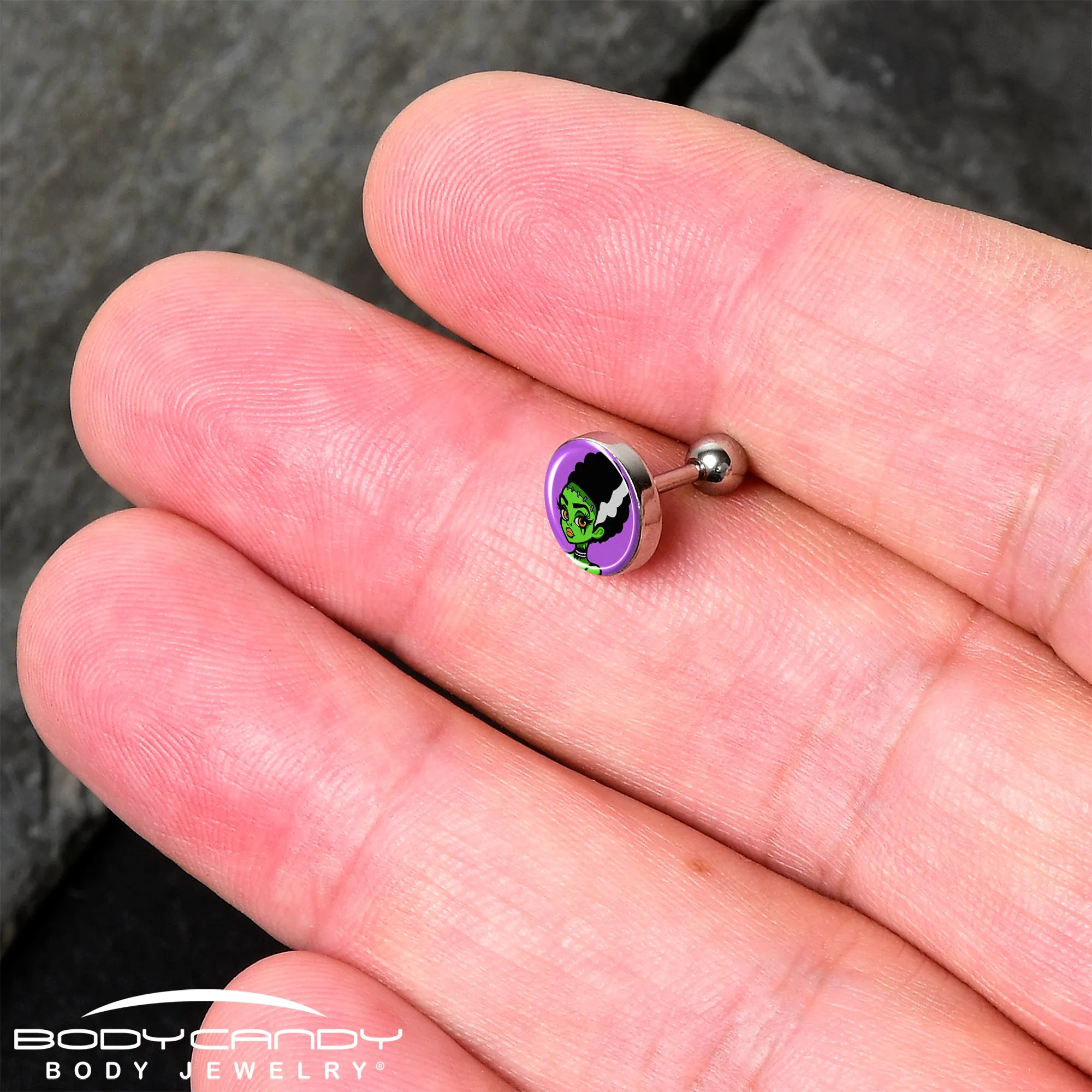 16 Gauge 1/4 Bride of Frankenstein Tragus Cartilage Earring