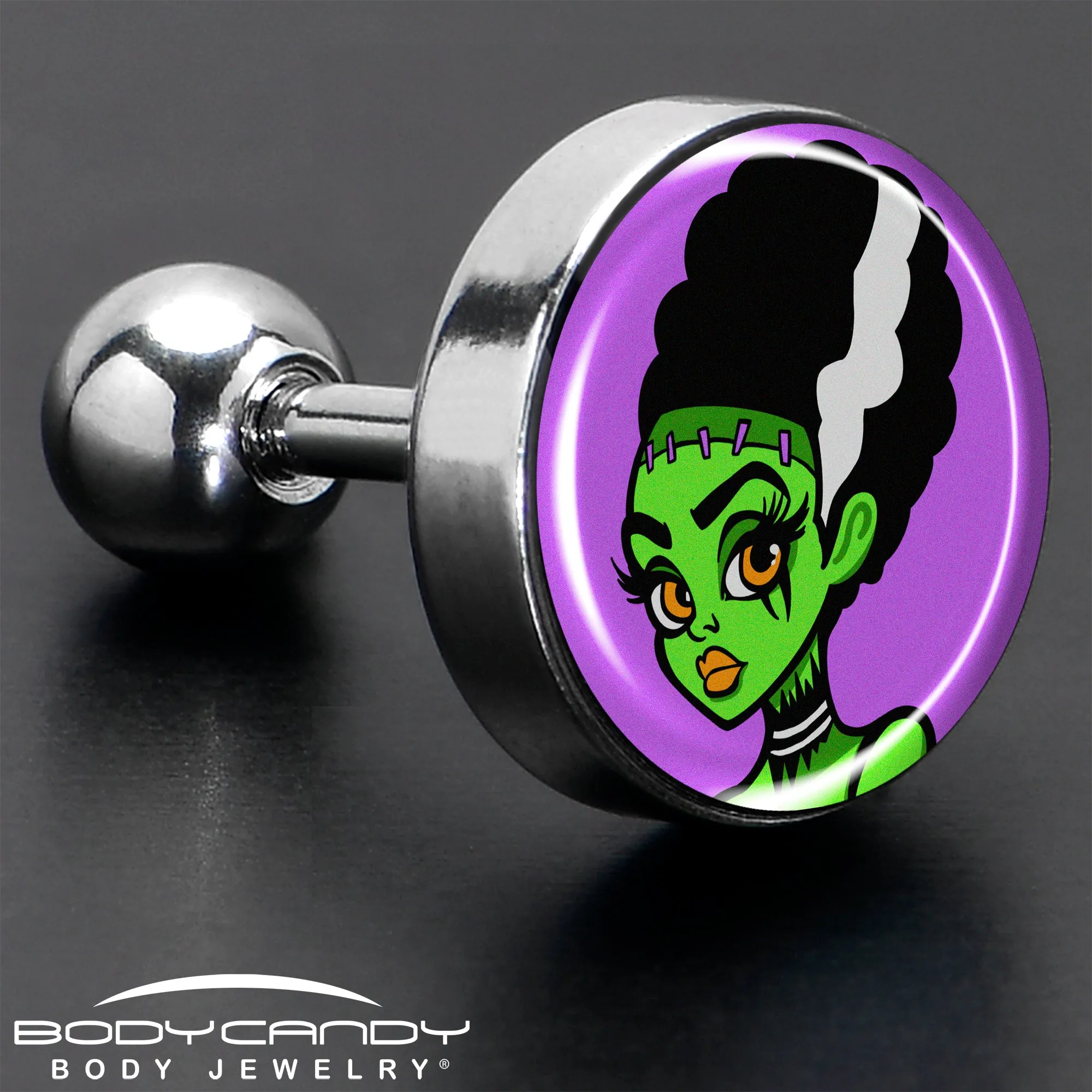 16 Gauge 1/4 Bride of Frankenstein Tragus Cartilage Earring