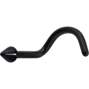 18 Gauge 1/4 Black ASTM F-136 Implant Grade Titanium Cone End Left Side Nose Screw