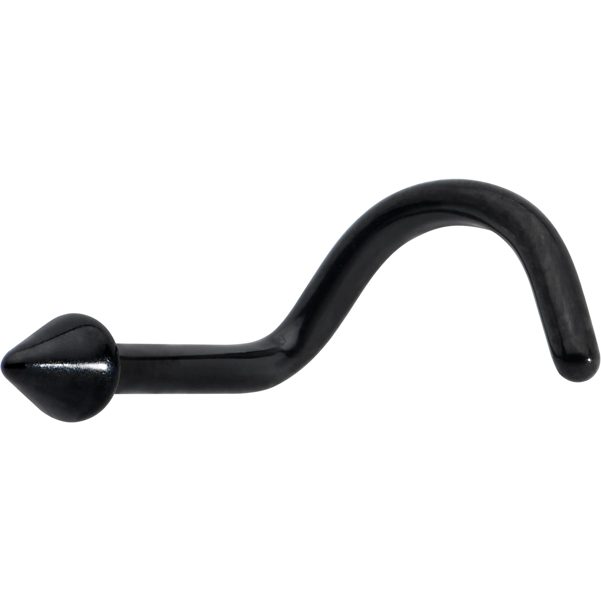 18 Gauge 1/4 Black ASTM F-136 Implant Grade Titanium Cone End Left Side Nose Screw