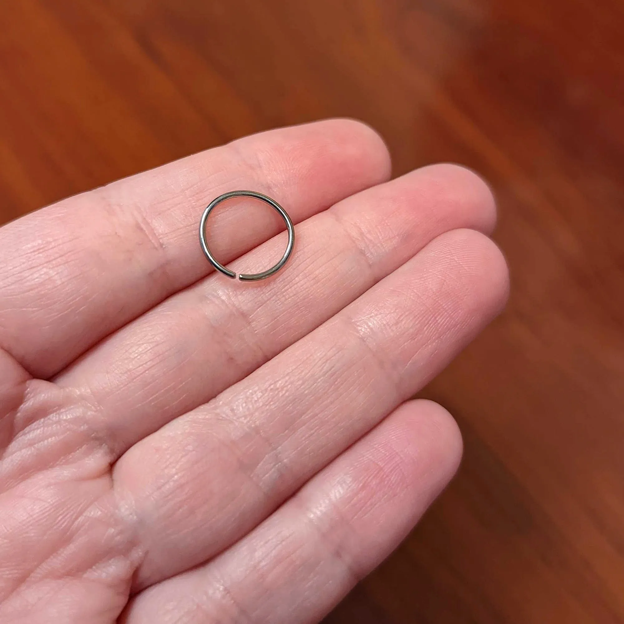 18 Gauge 7/16 Grade 23 Titanium Bendable Hoop Ring