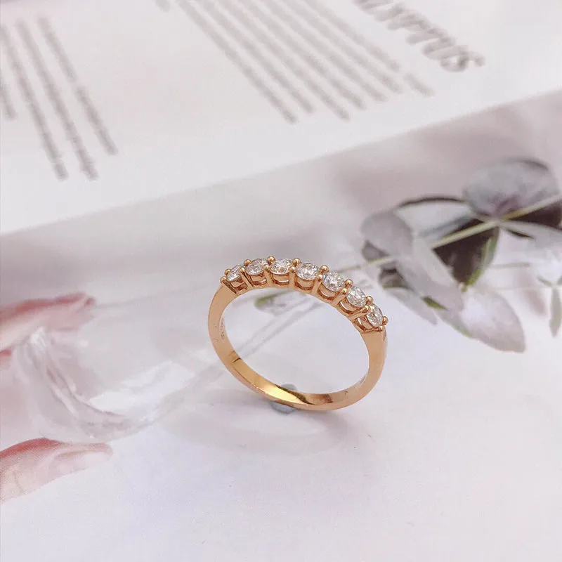 18K Gold Diamond Eternity Ring Exclusively Handcrafted 0.91 Carat Natural Diamond (H-F Color, VS1-VS2 Clarity)