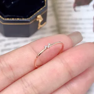 18K Gold Diamond Three Stone Fashion Ring Exclusively Handcrafted 0.03 Carat Natural Diamond (H-F Color, VS1-VS2 Clarity)