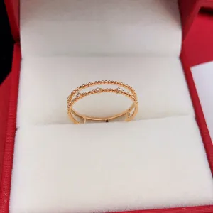 18K Gold Popular Fashion Three-stone Diamond Ring Exclusively Handcrafted 0.042 Carat Natural Diamond (H-F Color, VS1-VS2 Clarity)