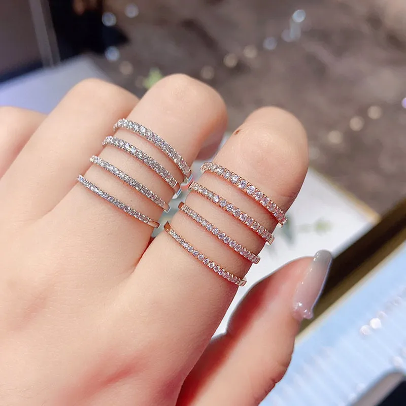 18K Rose Gold Diamond Classic Half Eternity Ring Exclusively Handcrafted 0.3 Carat Natural Diamond (H-F Color, VS1-VS2 Clarity)