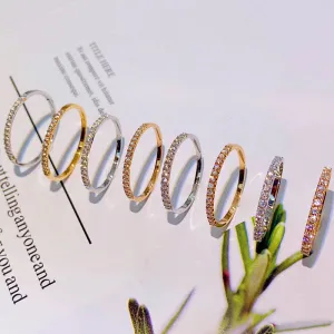 18K Rose Gold Diamond Classic Half Eternity Ring Exclusively Handcrafted 0.3 Carat Natural Diamond (H-F Color, VS1-VS2 Clarity)