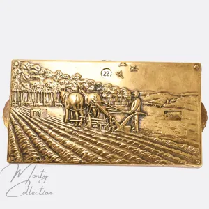 1930s "Ploughing" Perpetual Calendar Wall Hanging
