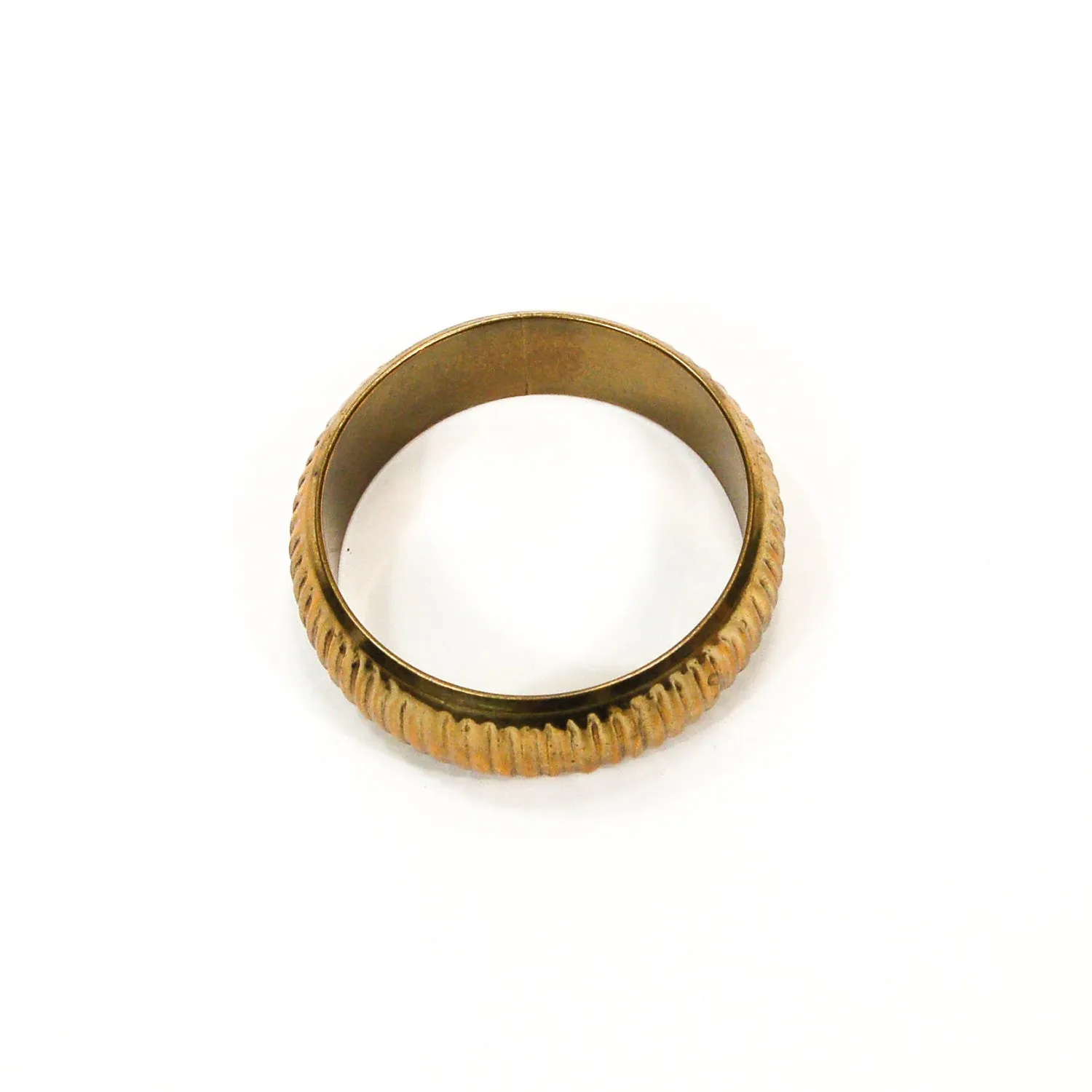 1970's Ribbed Brass Bangle