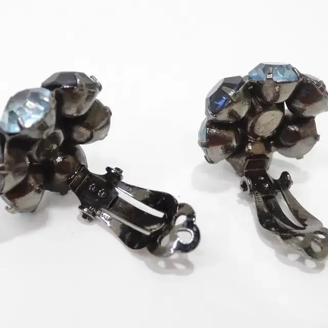 1980s Rhinestone Stud Earrings