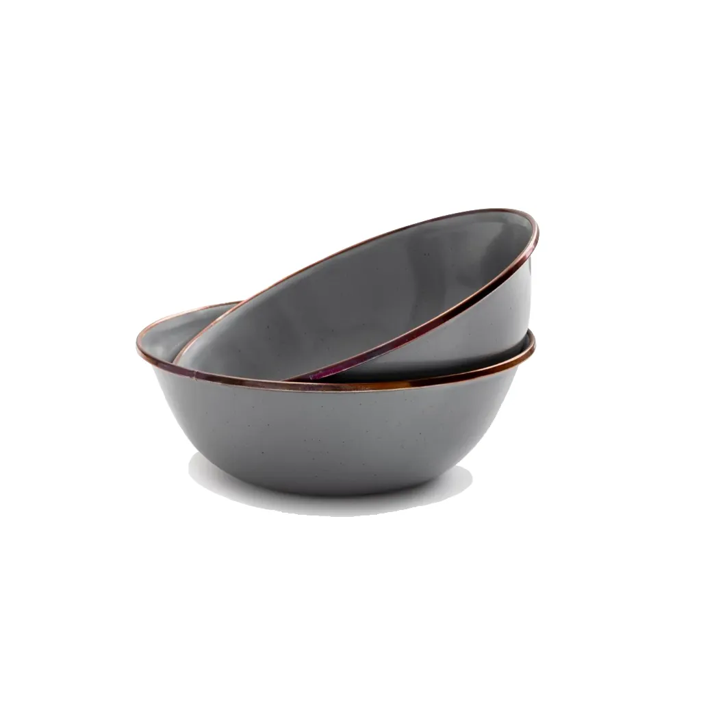 2 Piece Enamel Bowl Set