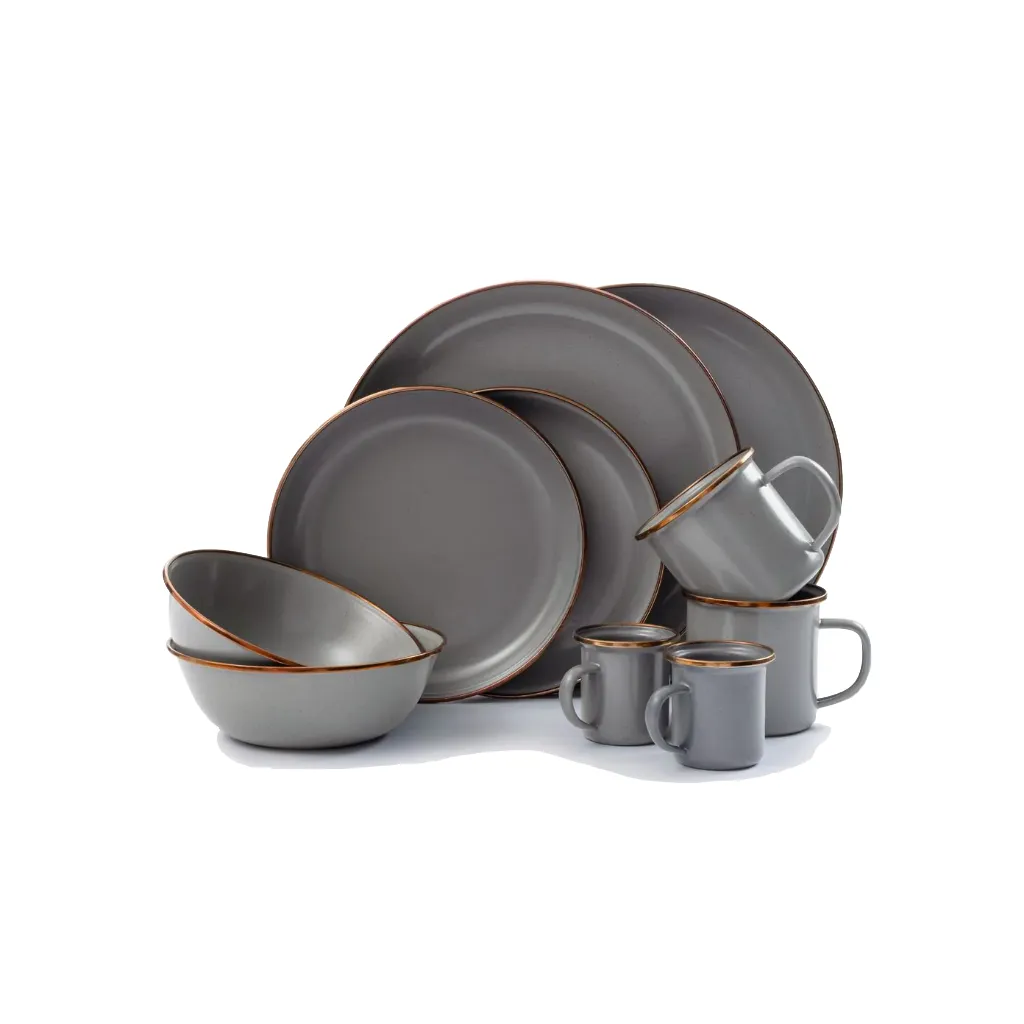 2 Piece Enamel Bowl Set