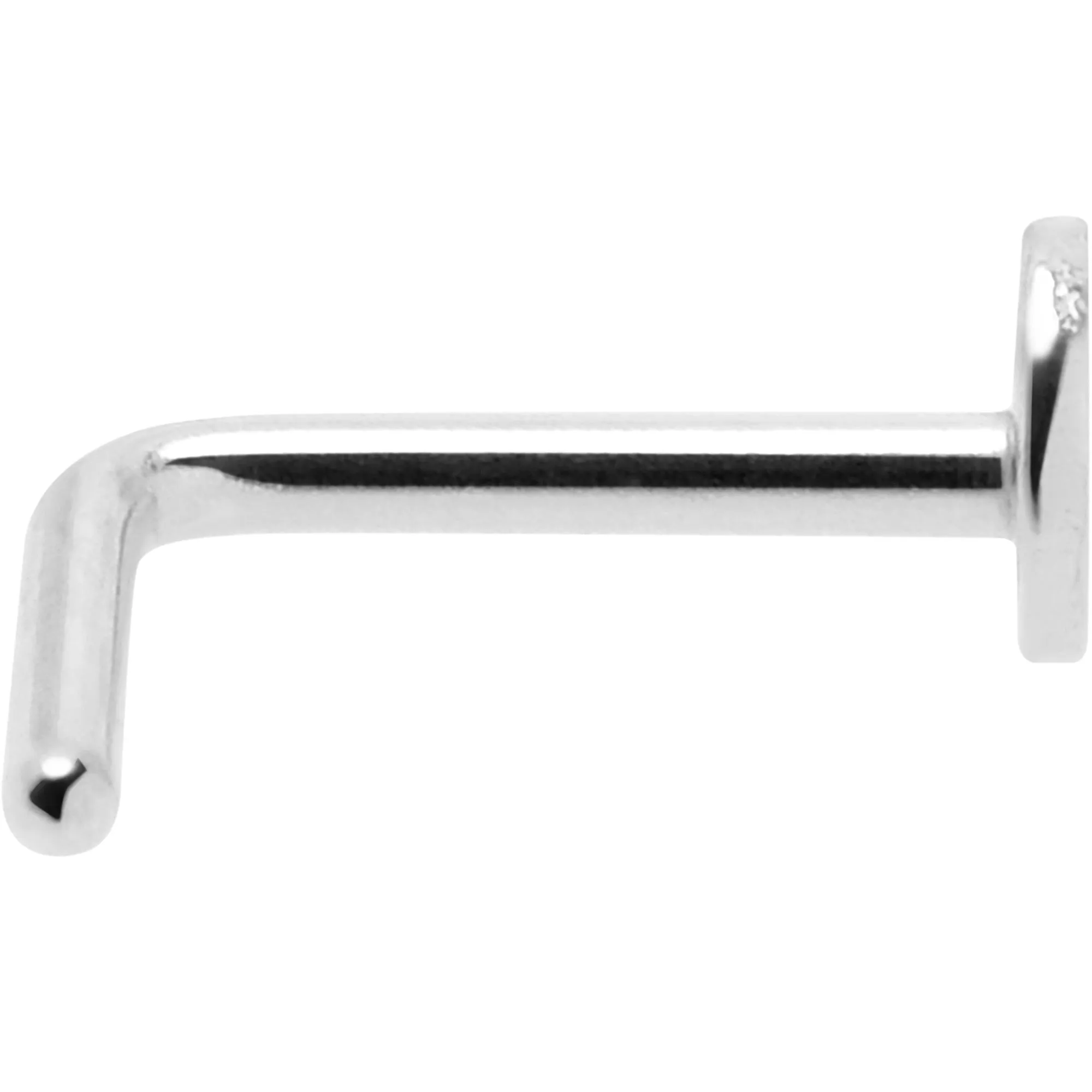 20 Gauge 1/4 ASTM F-136 Implant Grade Titanium Moon End L Shape Nose Ring