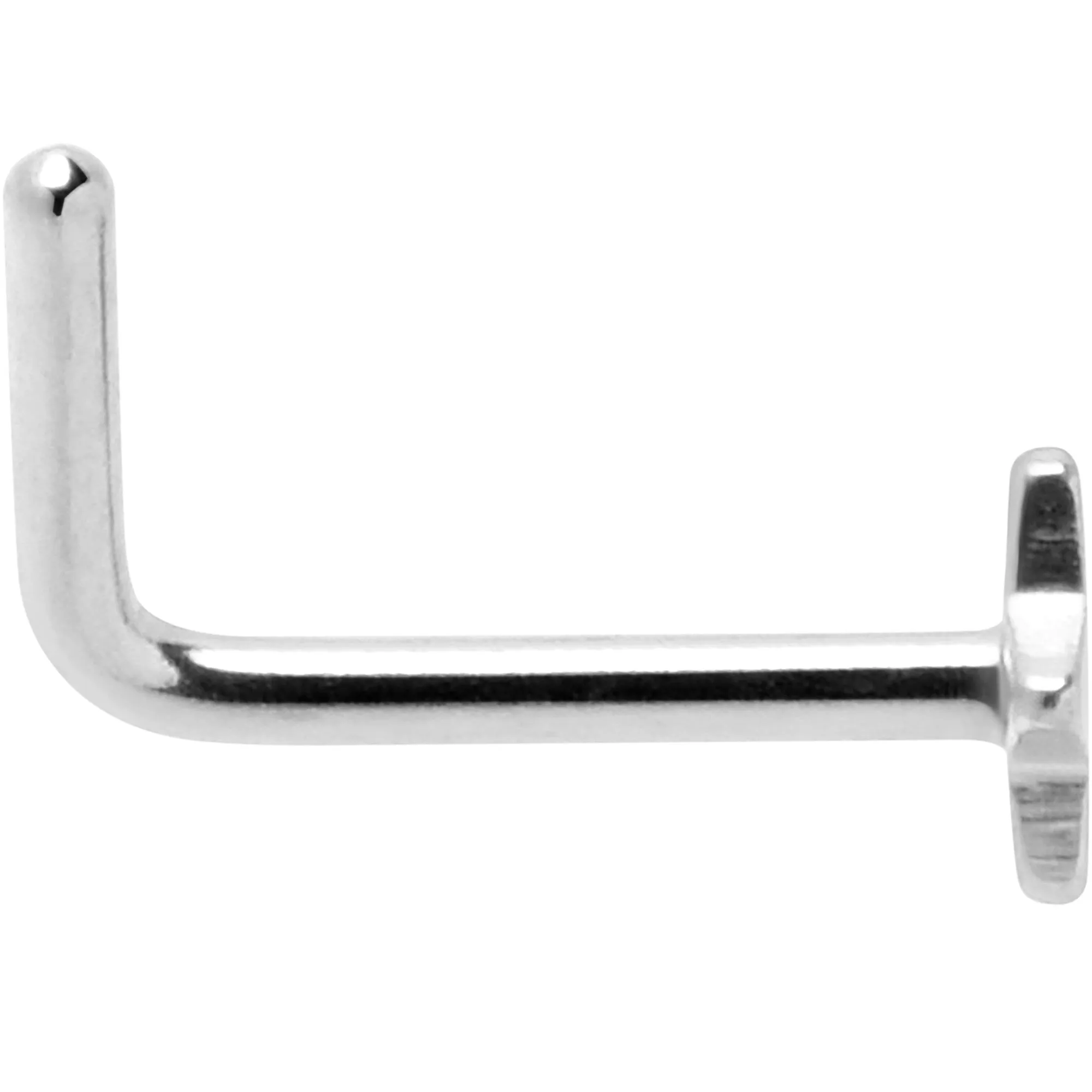 20 Gauge 1/4 ASTM F-136 Implant Grade Titanium Star End L Shape Nose Ring
