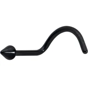 20 Gauge 1/4 Black ASTM F-136 Implant Grade Titanium Cone End Left Side Nose Screw