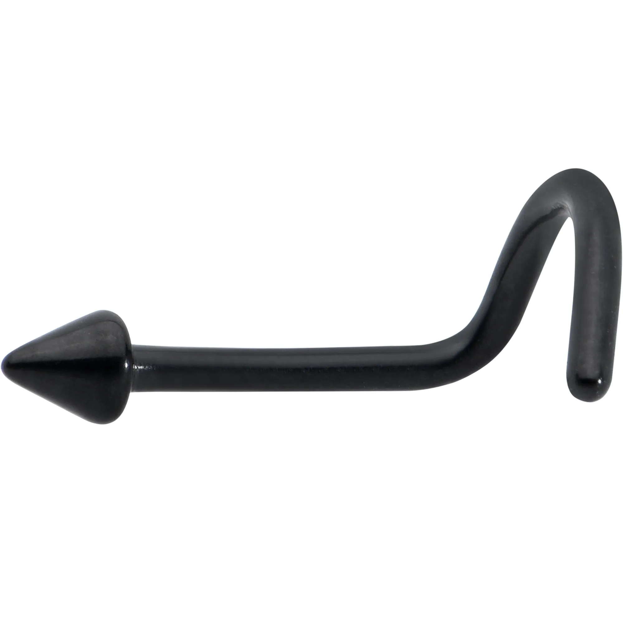 20 Gauge 1/4 Black ASTM F-136 Implant Grade Titanium Cone End Left Side Nose Screw