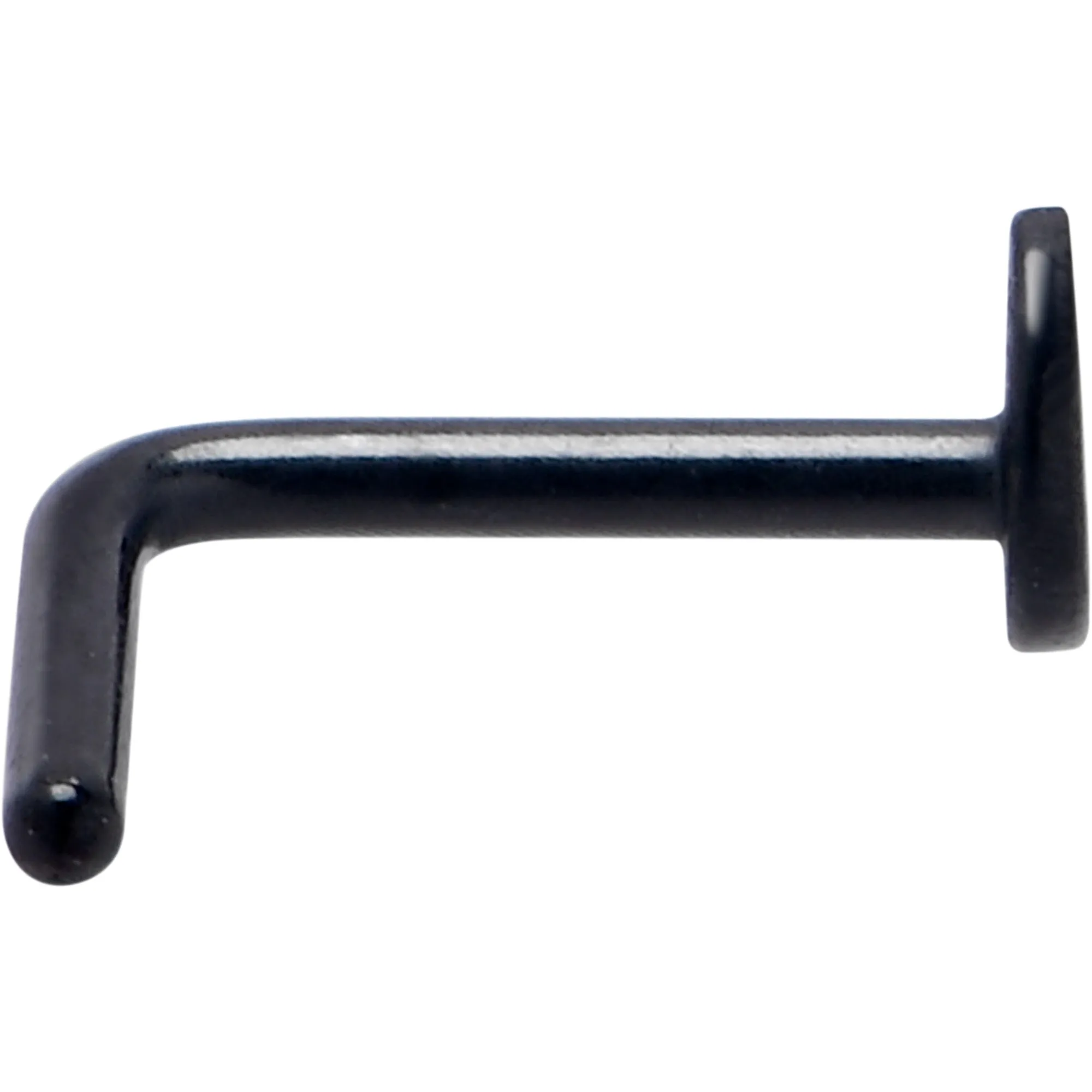 20 Gauge 1/4 Black ASTM F-136 Implant Grade Titanium Moon End L Shape Nose Ring