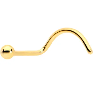 20 Gauge 1/4 Gold Hue ASTM F-136 Implant Grade Titanium Ball End Left Side Nose Screw