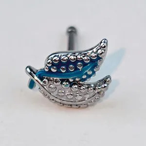 20 Gauge 1/4 Lovely Leaves Blue Nose Bone