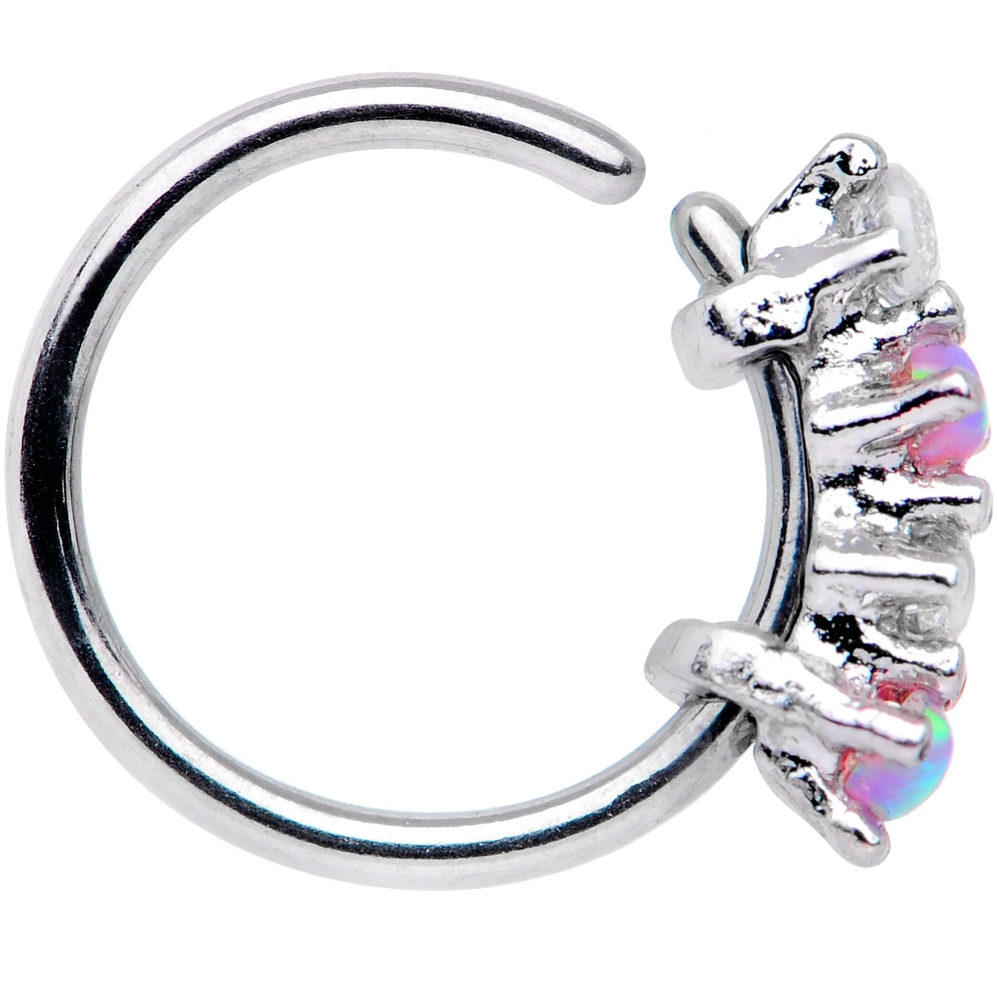 20 Gauge 5/16  Synthetic Opal Staccato Seamless Circular Ring