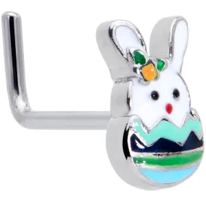 20 Gauge 7mm Easter Egg Bunny L Shape Nose Ring