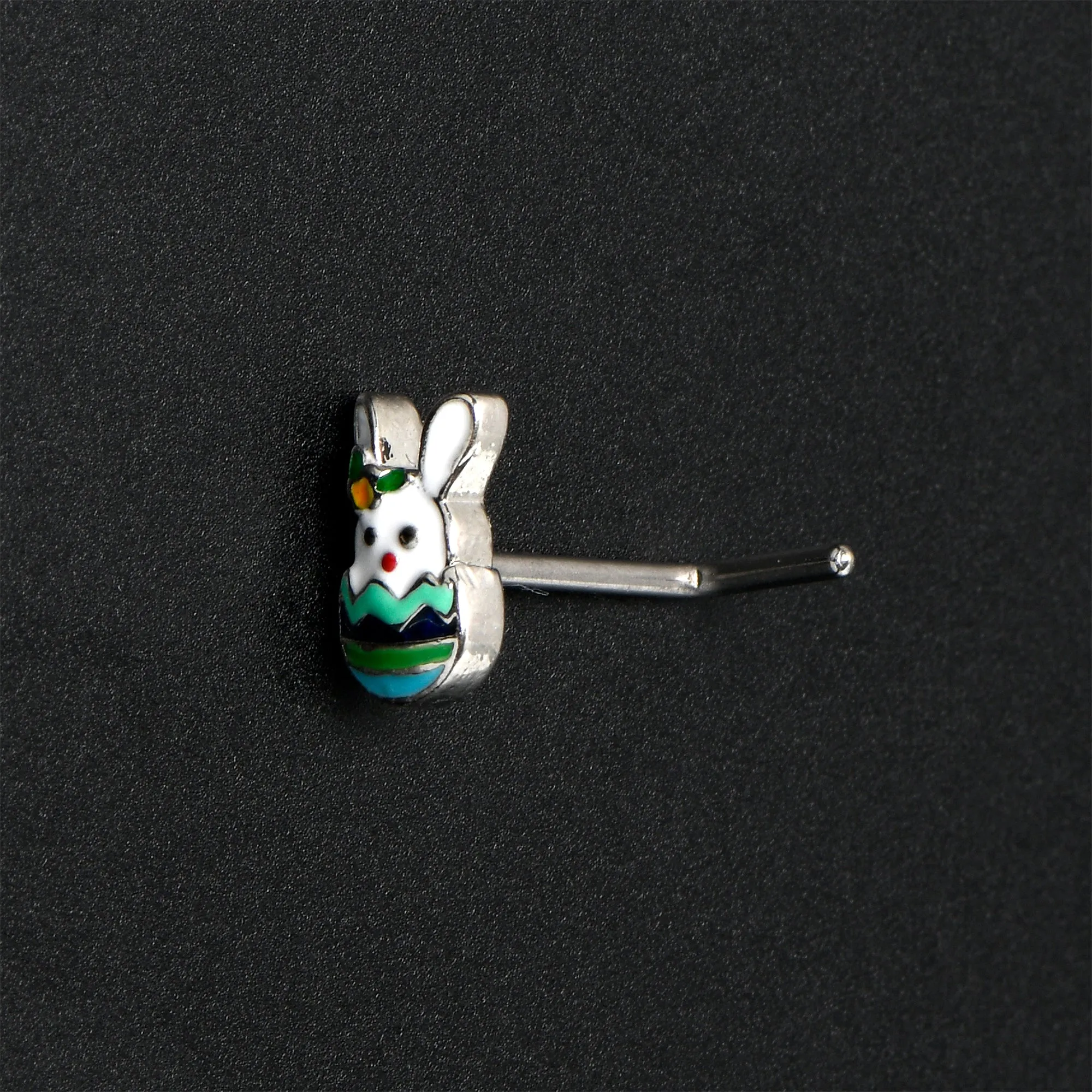 20 Gauge 7mm Easter Egg Bunny L Shape Nose Ring