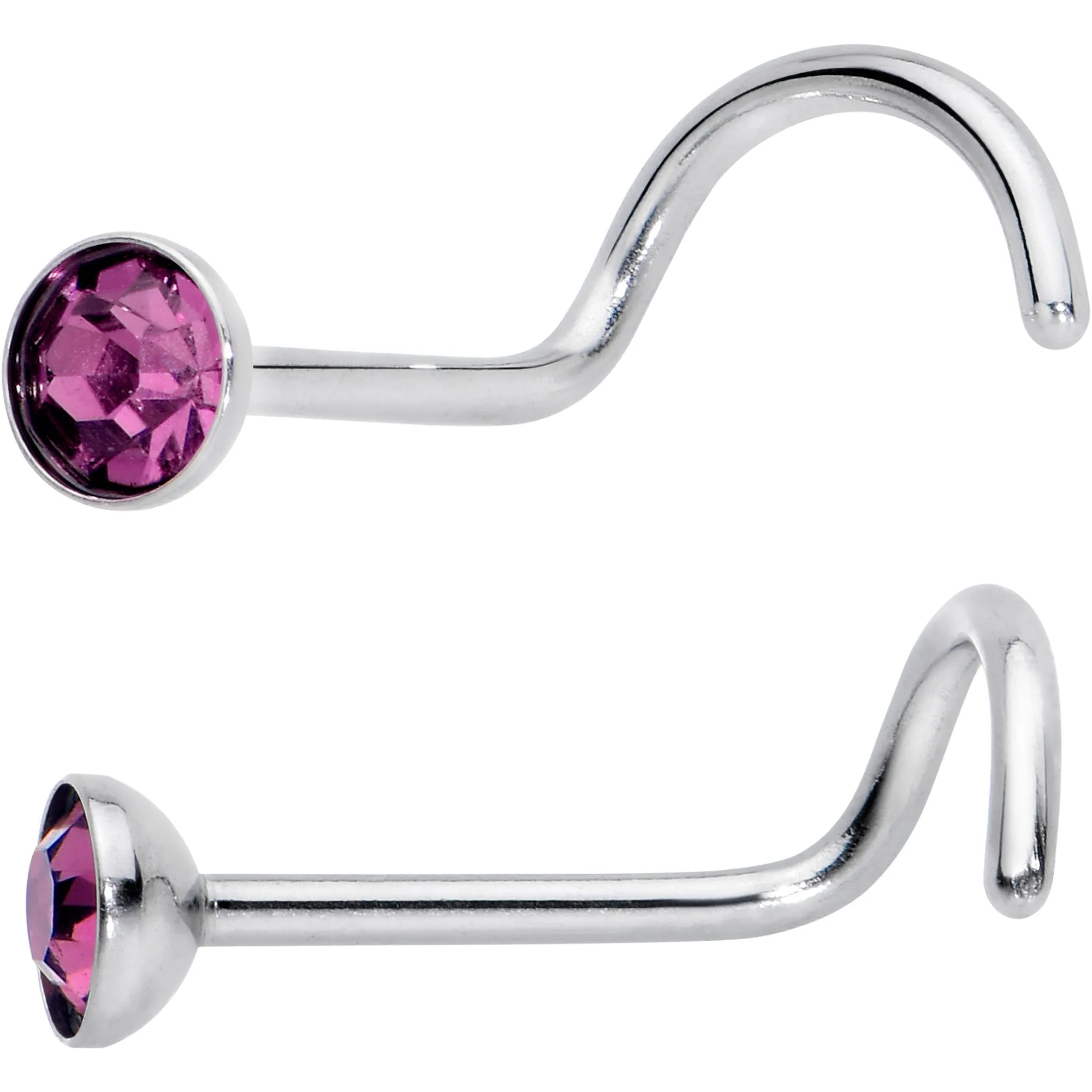 20 Gauge Nose Screw Gem Faux Opal Pack Classy Nose Ring Set of 6