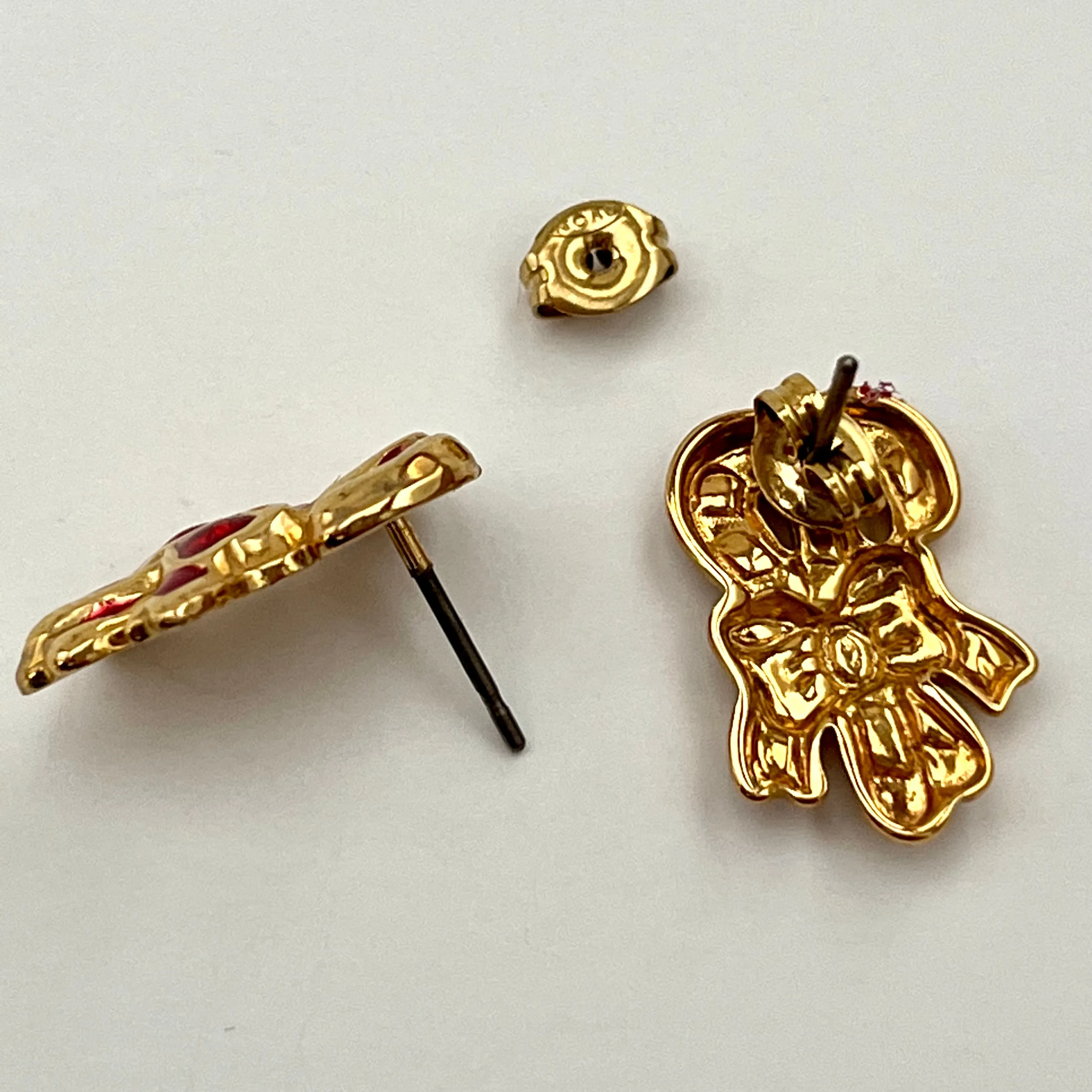 2001 Avon Christmas Novelty Candy Cane Earrings