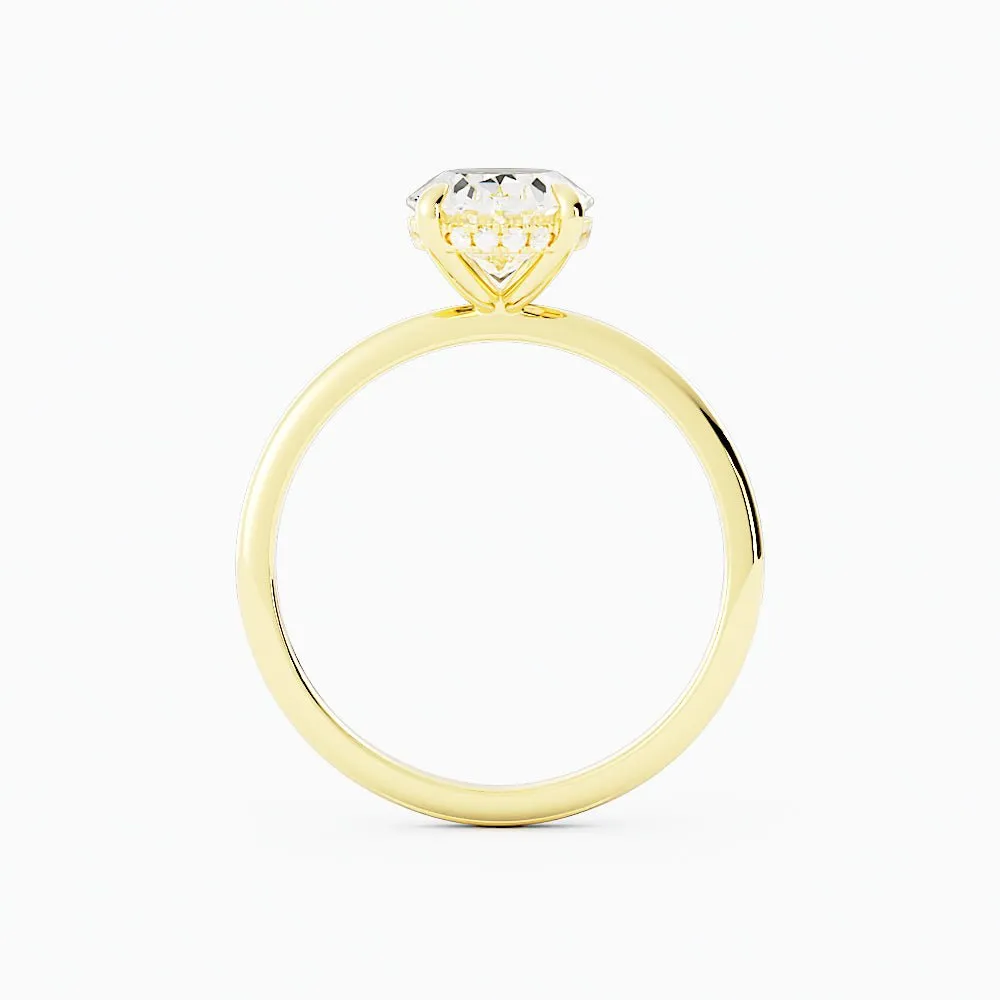 2.1 Carat Oval Diamond Engagement Ring 14k Yellow Gold