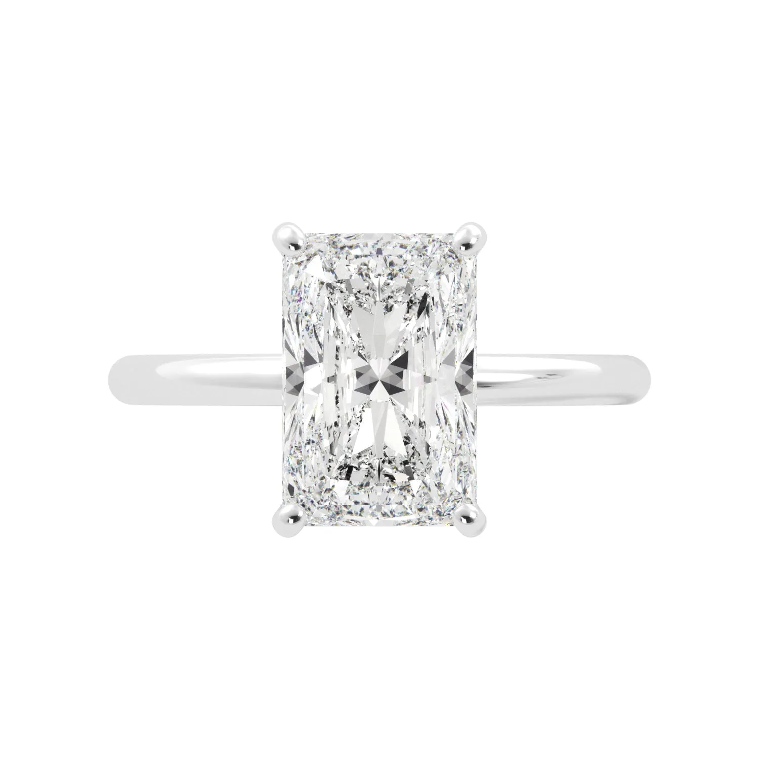 3 Carat Radiant Cut Solitaire Engagement Ring