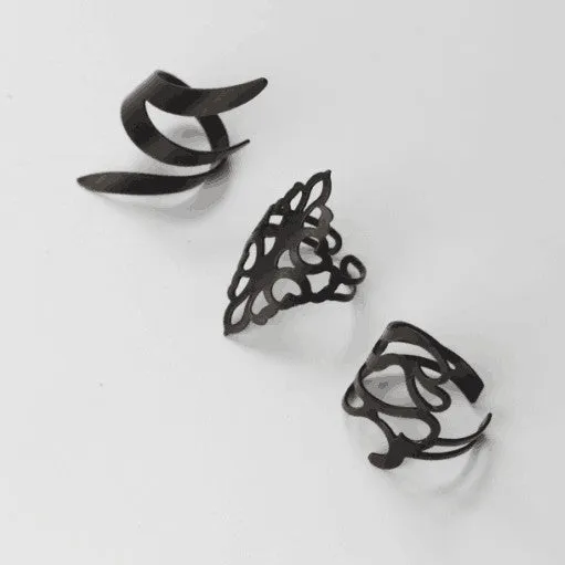 3Pcs Bohemian Ring Set