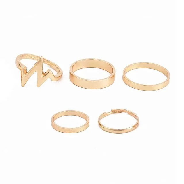 5pc/set ECG Ring Set